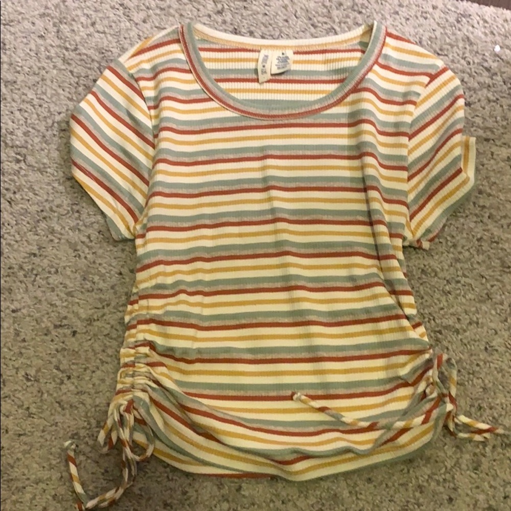 Striped scrunch top